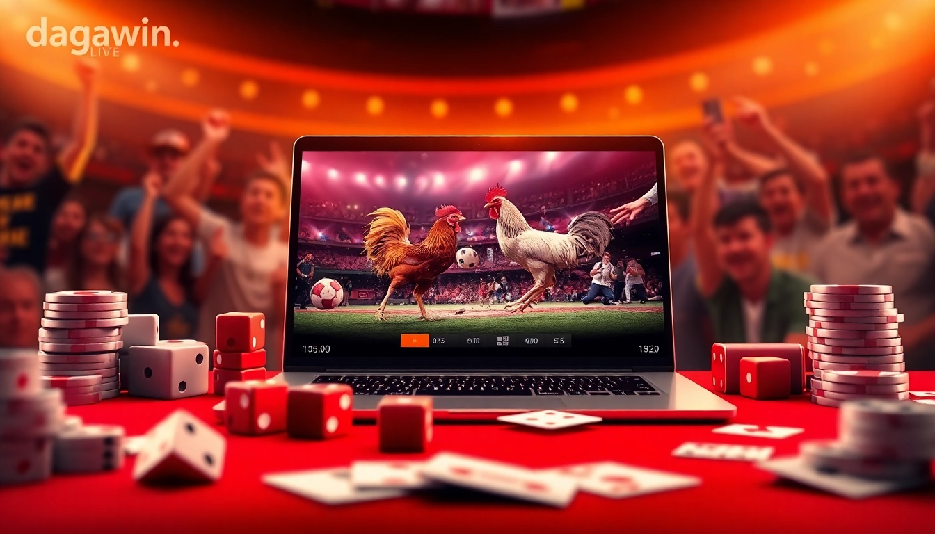 Experience live cockfighting action on dagawin.live's vibrant platform.