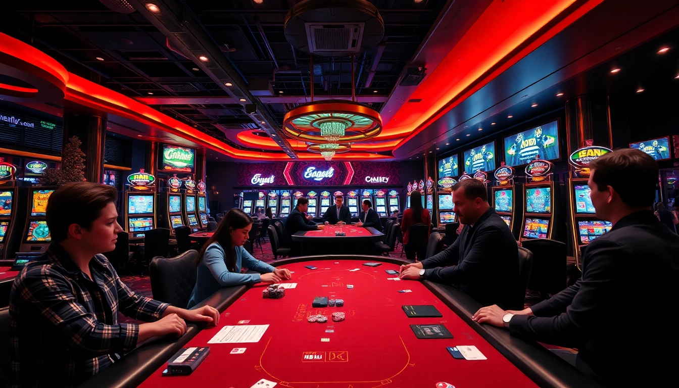 Experience the thrilling casino atmosphere with 123b.faith, showcasing vibrant gaming and excitement.