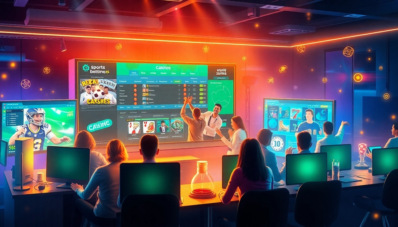 BK860S online betting platform showcasing diverse games and excited users in a vibrant digital environment.