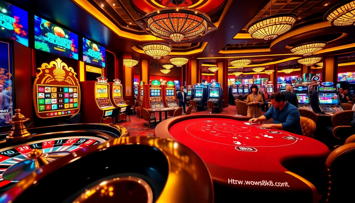 Experience the thrill of online gaming at https://8k8.lat/ with vibrant casino visuals and excited players.