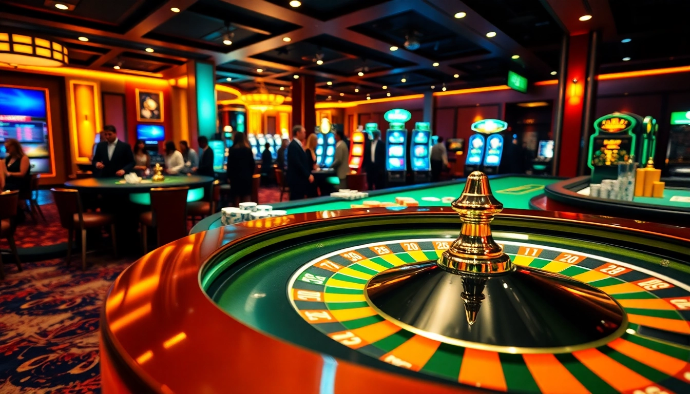 Experience the thrill of high-stakes gaming at 33WIN Casino, with vibrant roulette and poker scenes.
