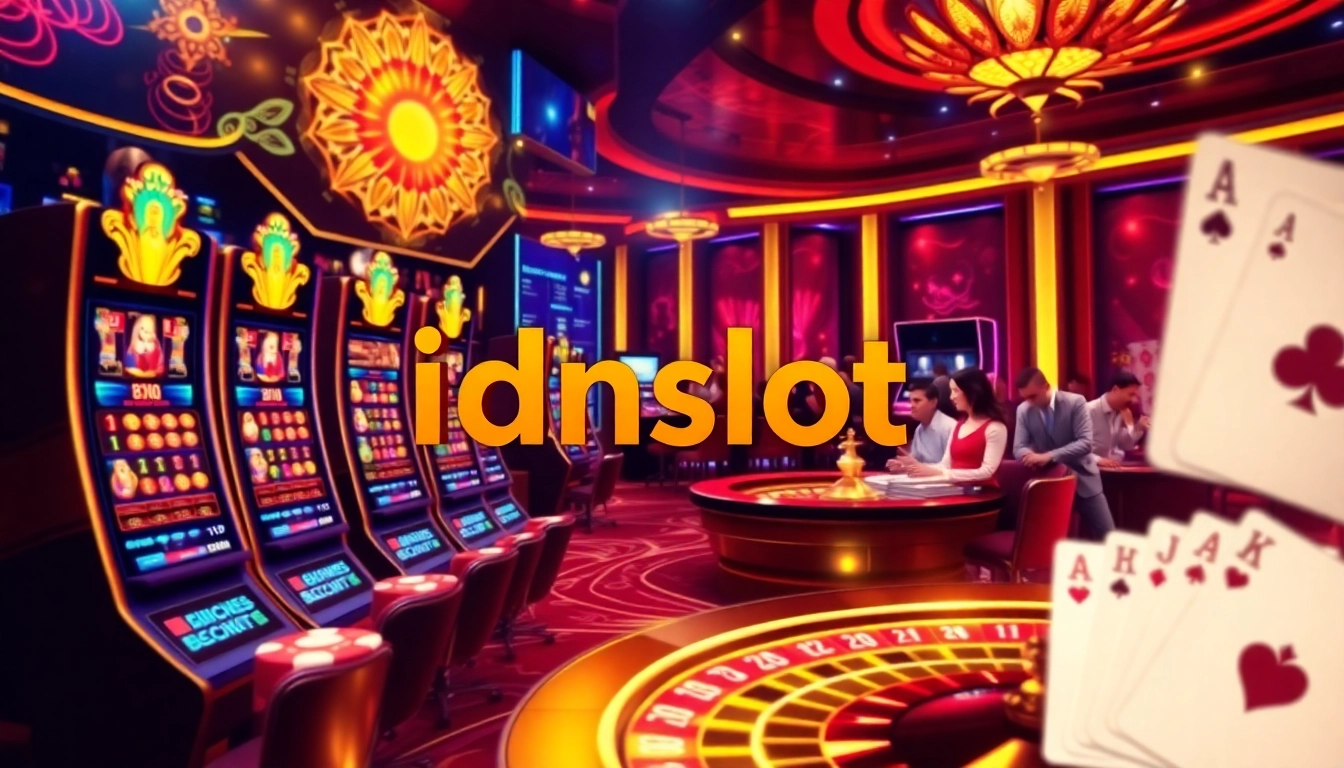 Experience thrilling gameplay at idnslot with vibrant casino elements and engaging digital interfaces.